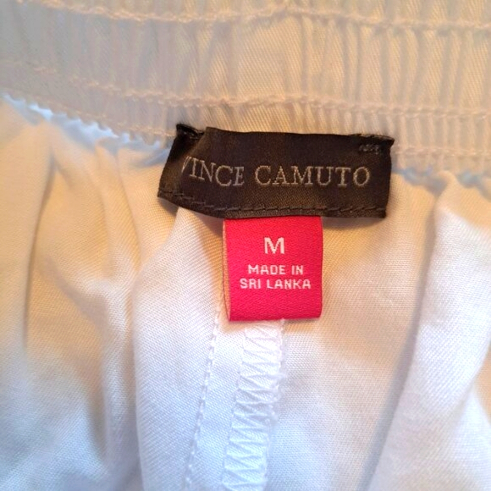NEW Vince Camuto White Lyocell Lightweight Shorts With Pockets Size Medium - Picture 4 of 7